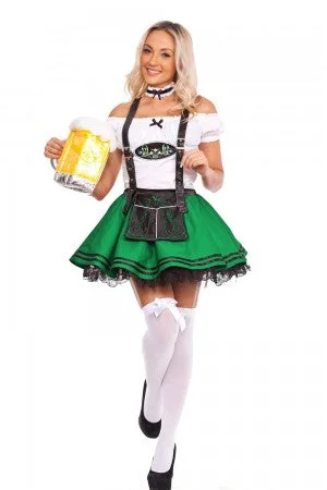 Premium Oktoberfest Green German Beer Lederhosen Couple Costume