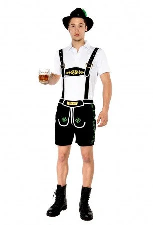 Premium Oktoberfest Green Lederhosen Dirndl German Couple Costumes