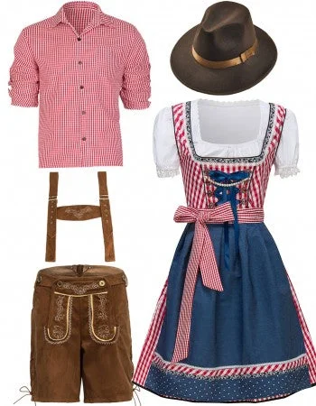 Premium Oktoberfest Lederhosen Alpine Couple Costumes