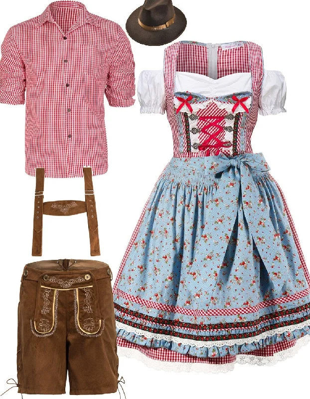 Premium Oktoberfest Lederhosen Beer Garden Couple Costumes