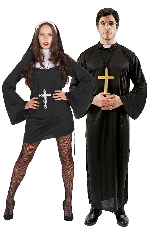 Sexy Nun & Vicar Couples Costume