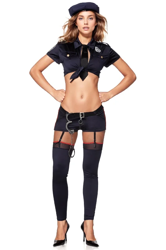 Sexy Satin Cop Costume