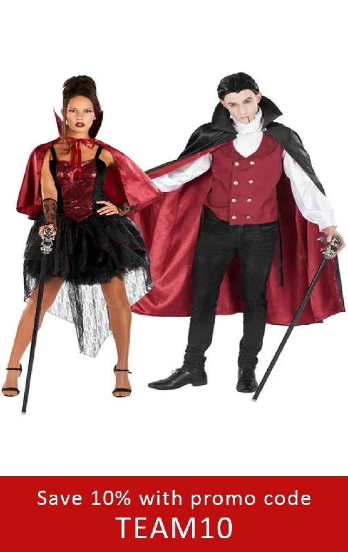 Sexy Vampiress & Vampire Couples Costume