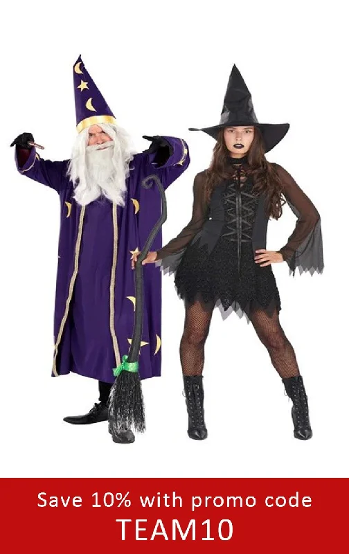 Sorceress of Darkness & Wizard Couples Costume