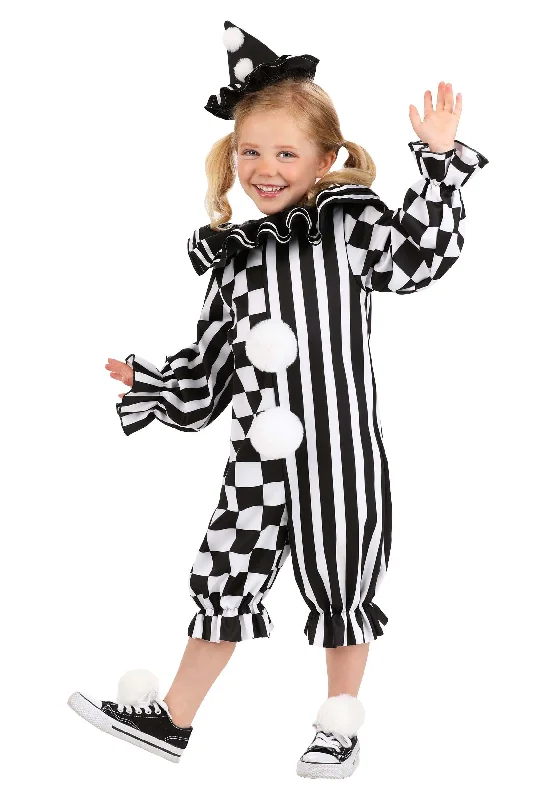 Toddler Giddy Gothic Clown Costume | Girl's Clown Costumes