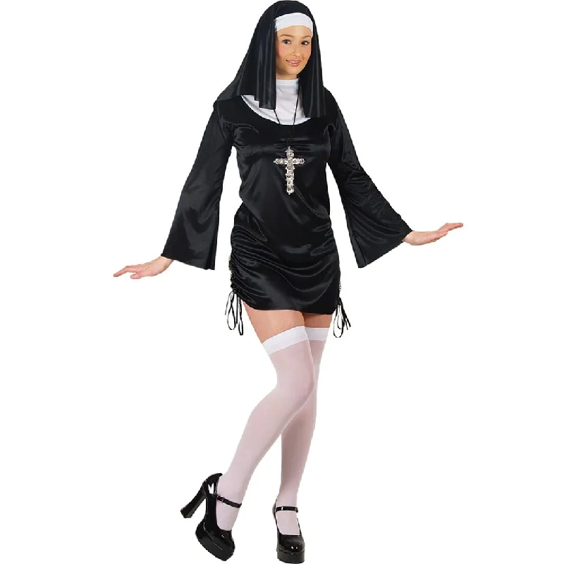 Womens Naughty Nun Sister Habit Convent  Fancy Dress Costume