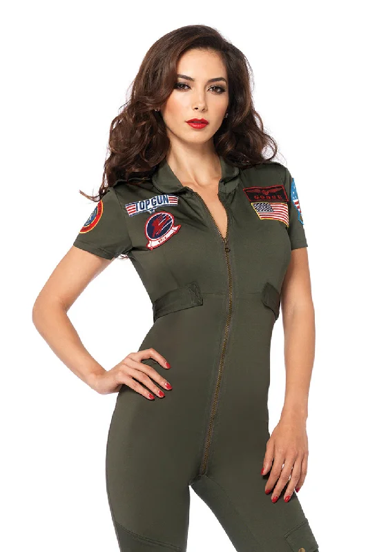 Women's Top Gun Flight Suit Costume