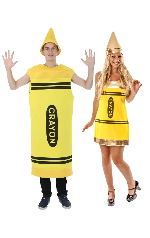 Yellow Crayons Couples Costume